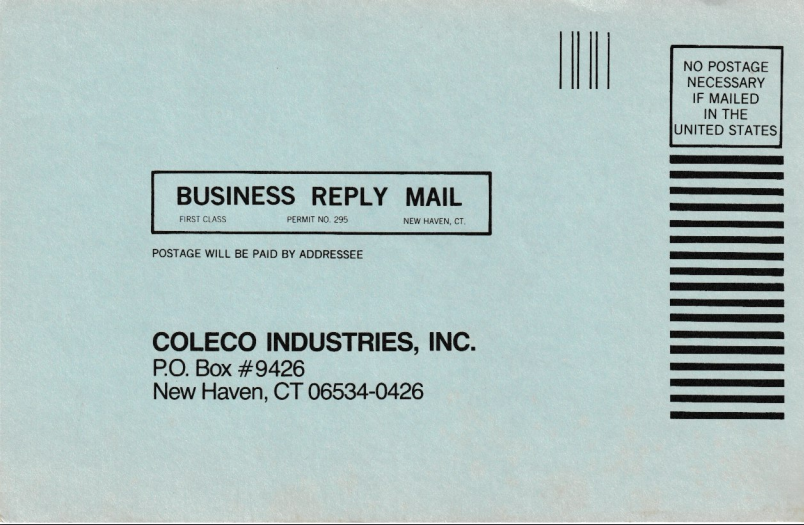 Registration Card Back